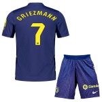 Günstige Fußballtrikots Atlético Madrid Griezmann 7 Kinder Auswärtstrikot 2025-26 Kurzarm